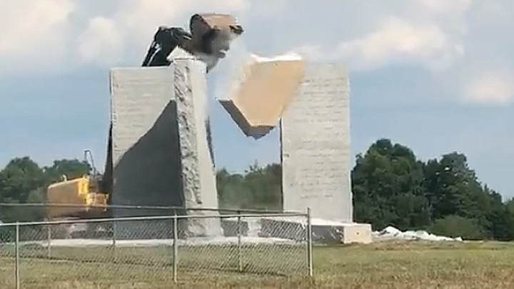 UPDATE: Demolition Crews Level Georgia Guidestones Monument